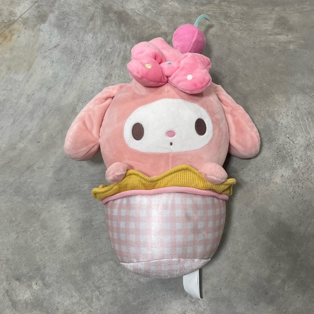 Claire's Sanrio Hello Kitty and Friends My Melody 15" waffle cup stuffed animals